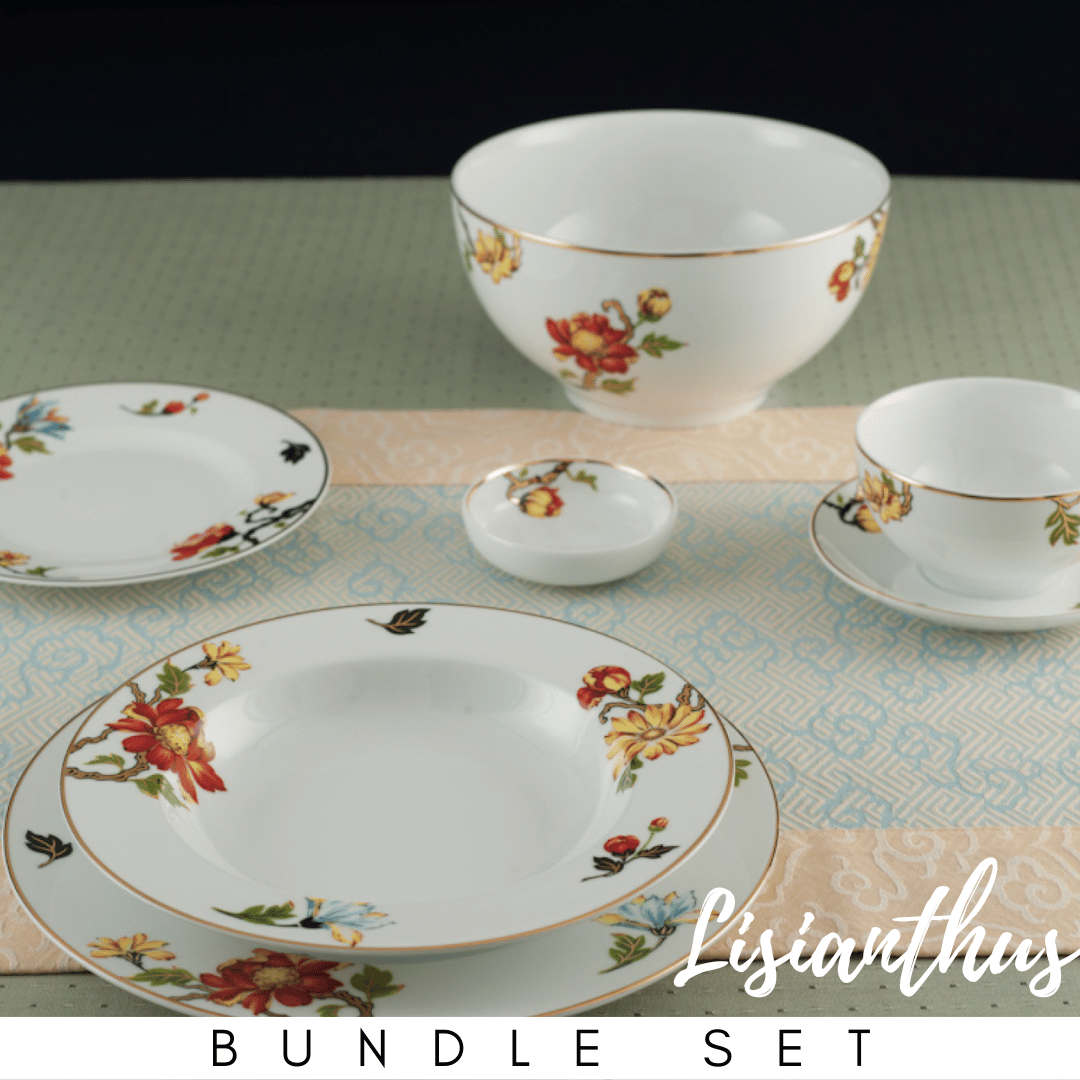 Lisianthus Tableware - Bundle Set (Minh Long I - TÁO Singapore)