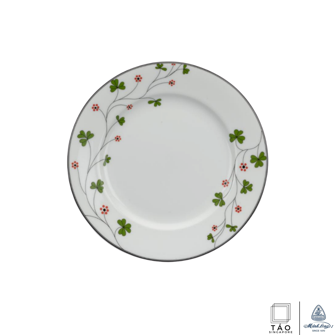 Trifolium: Flat Round Plate 20cm (Minh Long I)