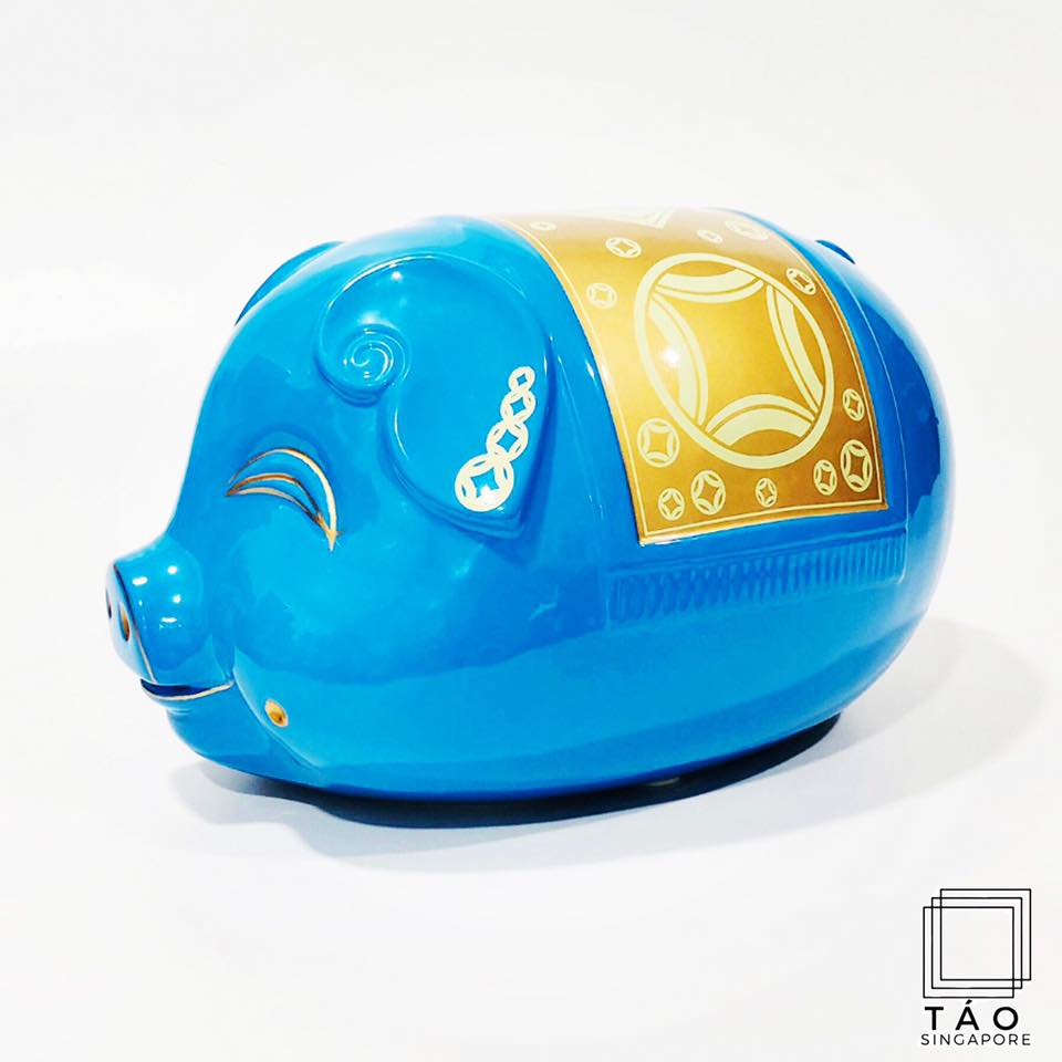 Piggybank (Blue/Gold)