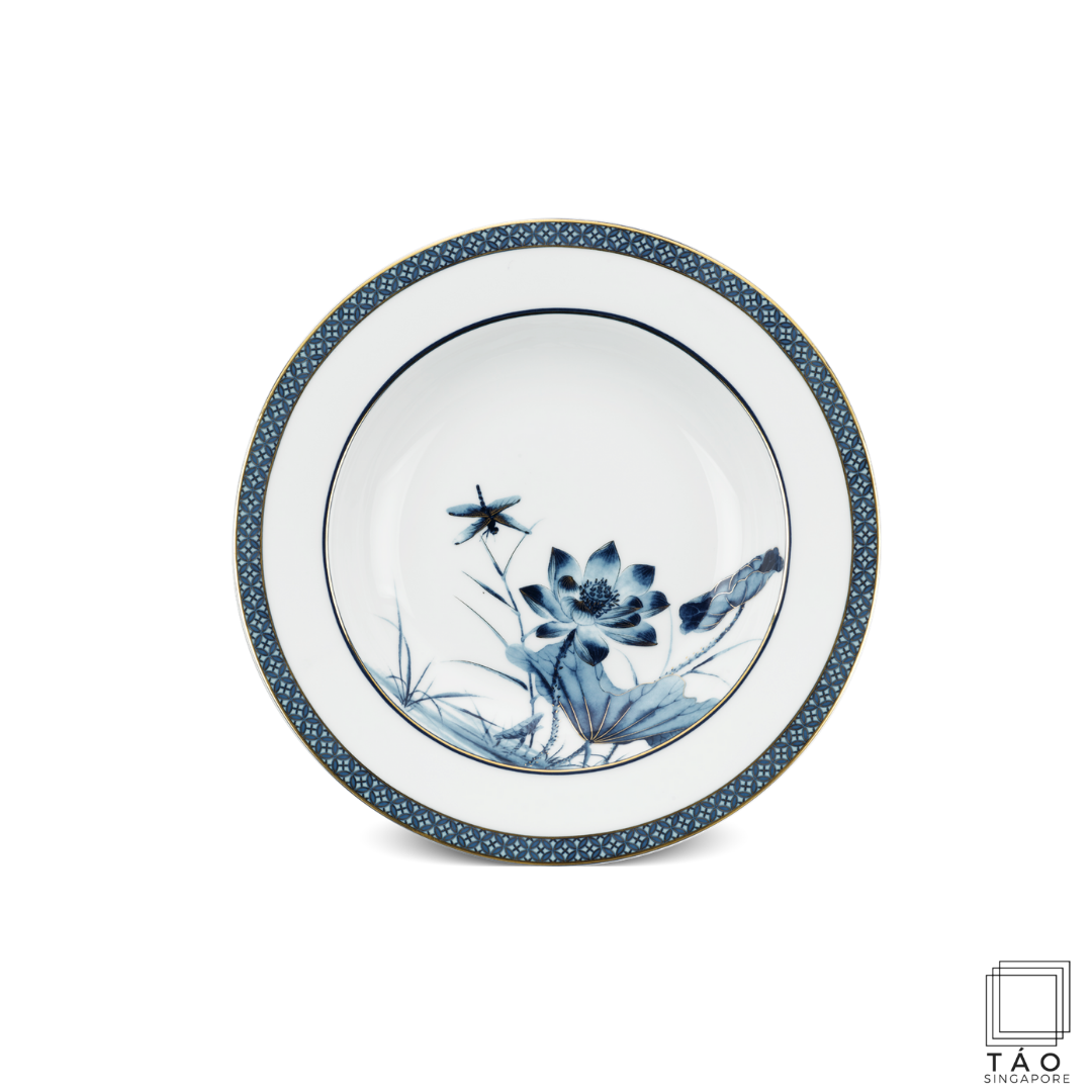 Golden Lotus: Deep Soup Plate (23cm)
