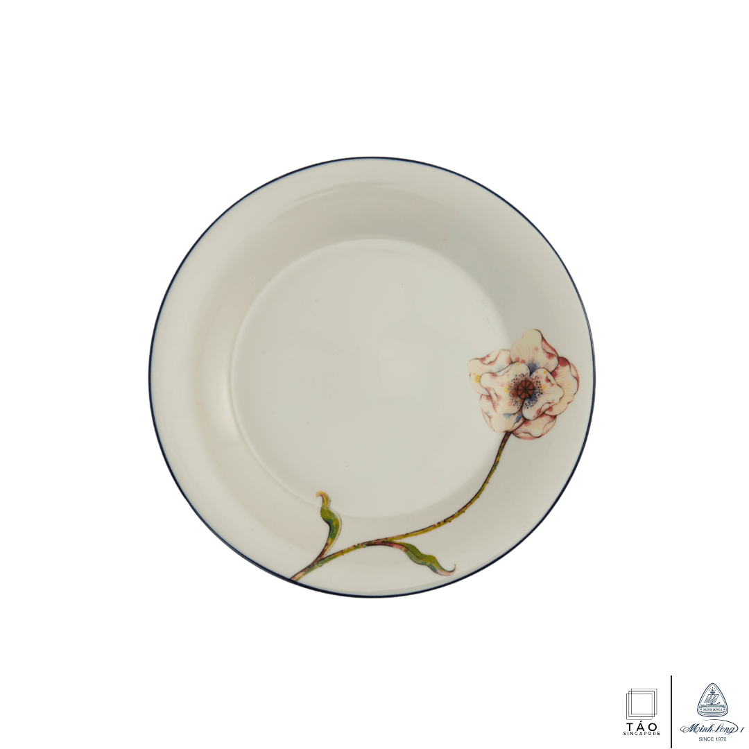 Wild Tulip: Flat Round Plate 20cm (Minh Long I)