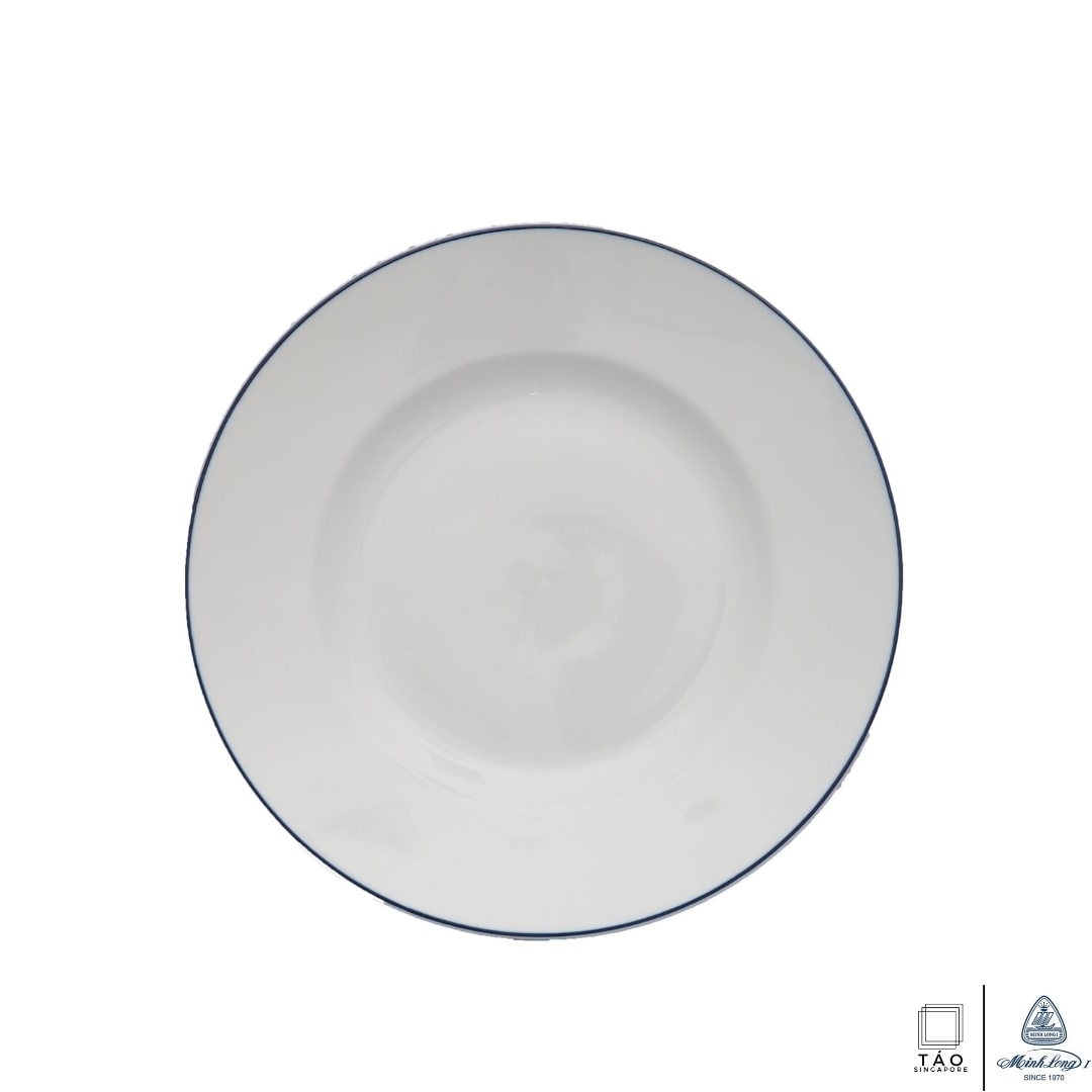 Blue Line: Flat Round Plate 22cm (Minh Long I)