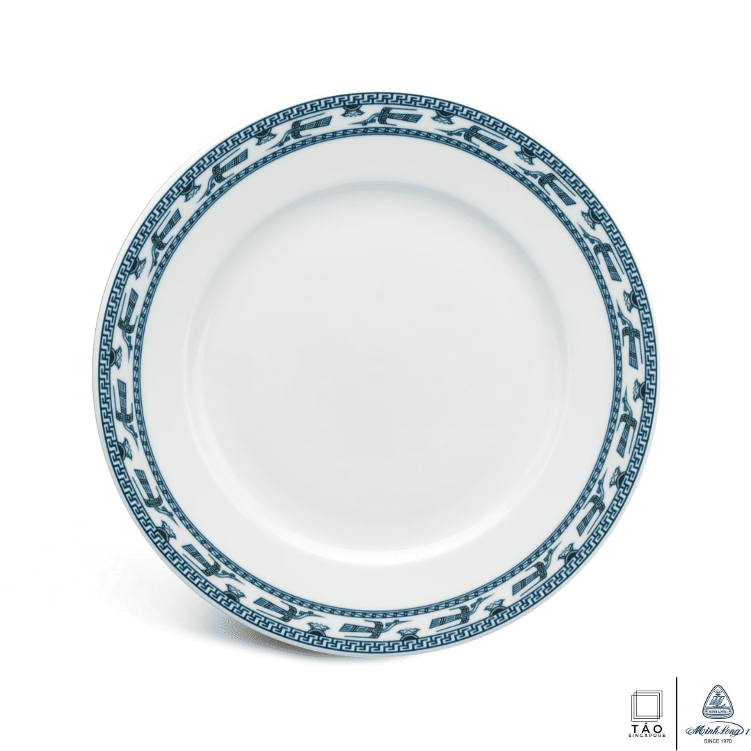 Annam Bird: Flat Round Plate 25cm (Minh Long I)