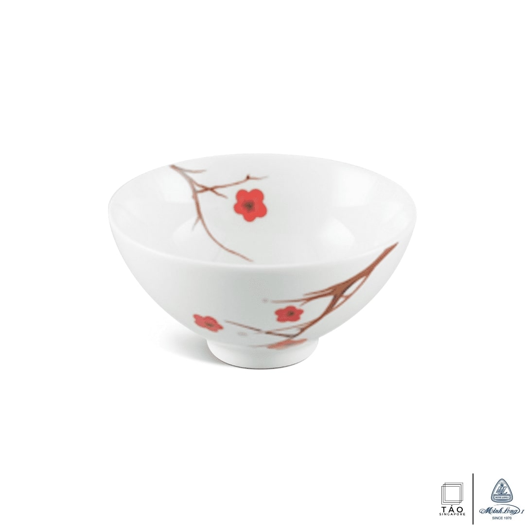 Pink Ochna: Rice Bowl 11.5cm (Minh Long I)