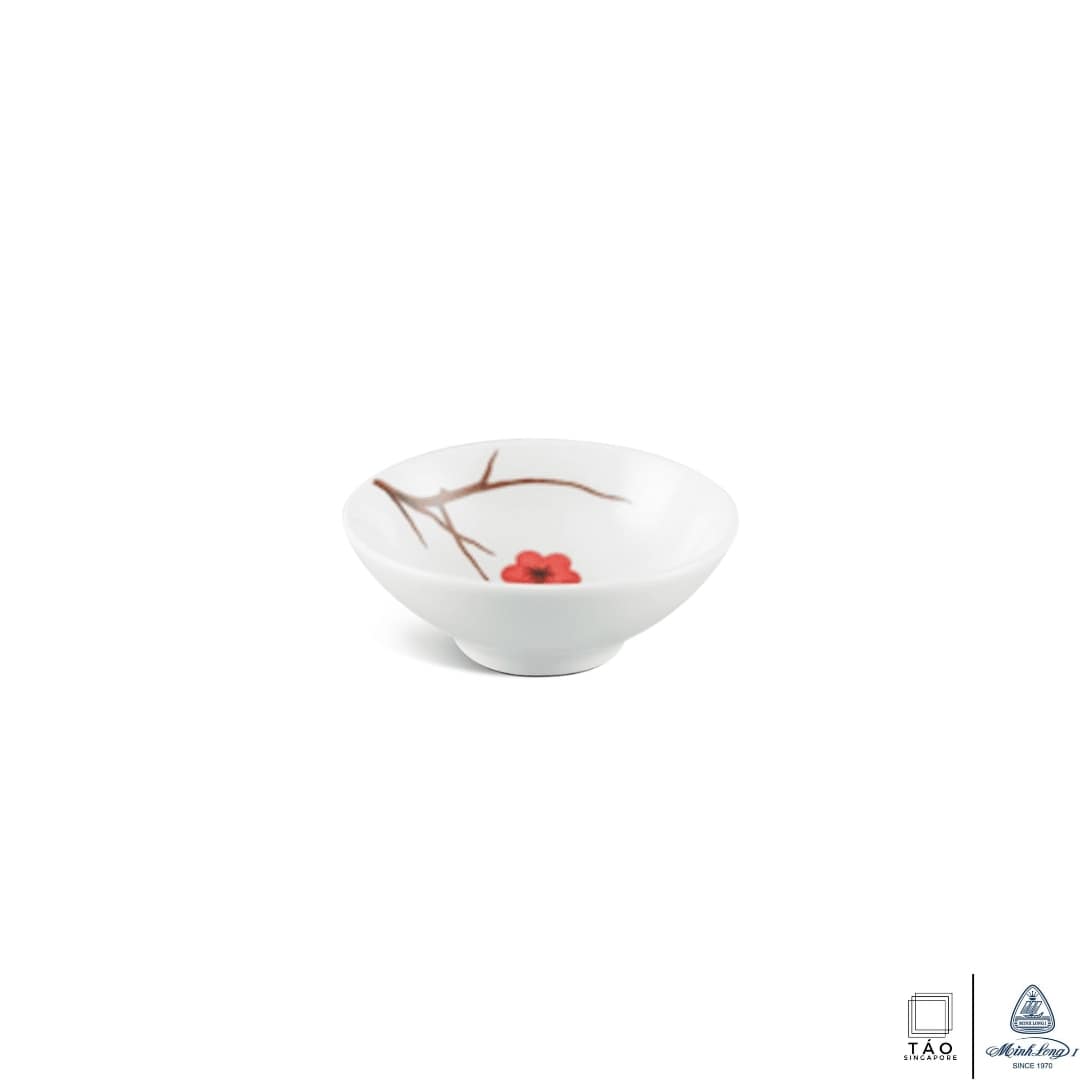 Pink Ochna: Sauce Dish 9cm (Minh Long I)
