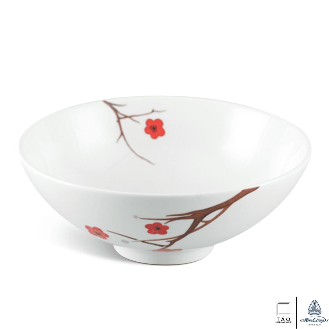 Pink Ochna: Soup Bowl 23cm (Minh Long I)