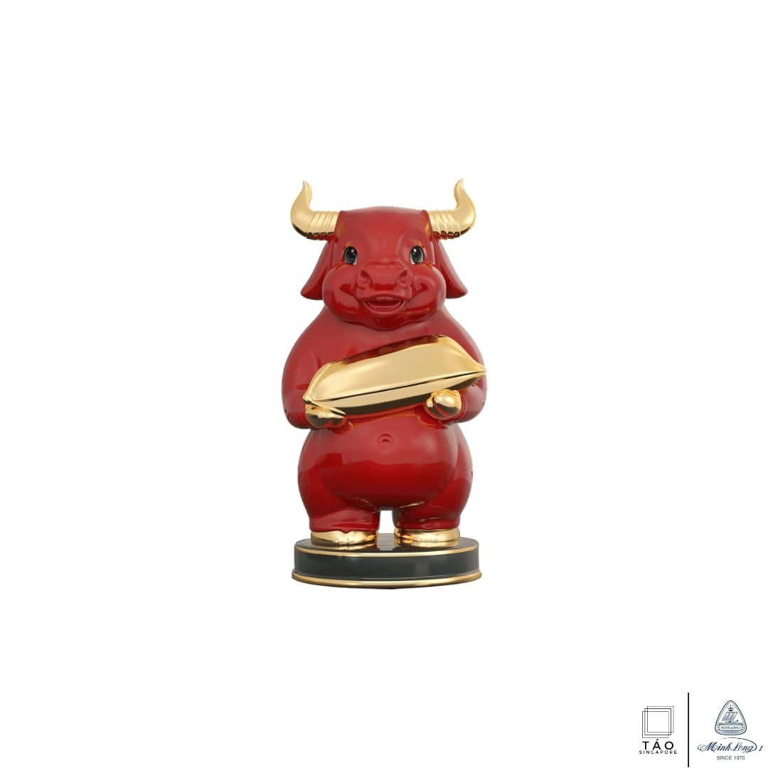 TAO Singapore: Porcelain Ox Figurine (Minh Long I)