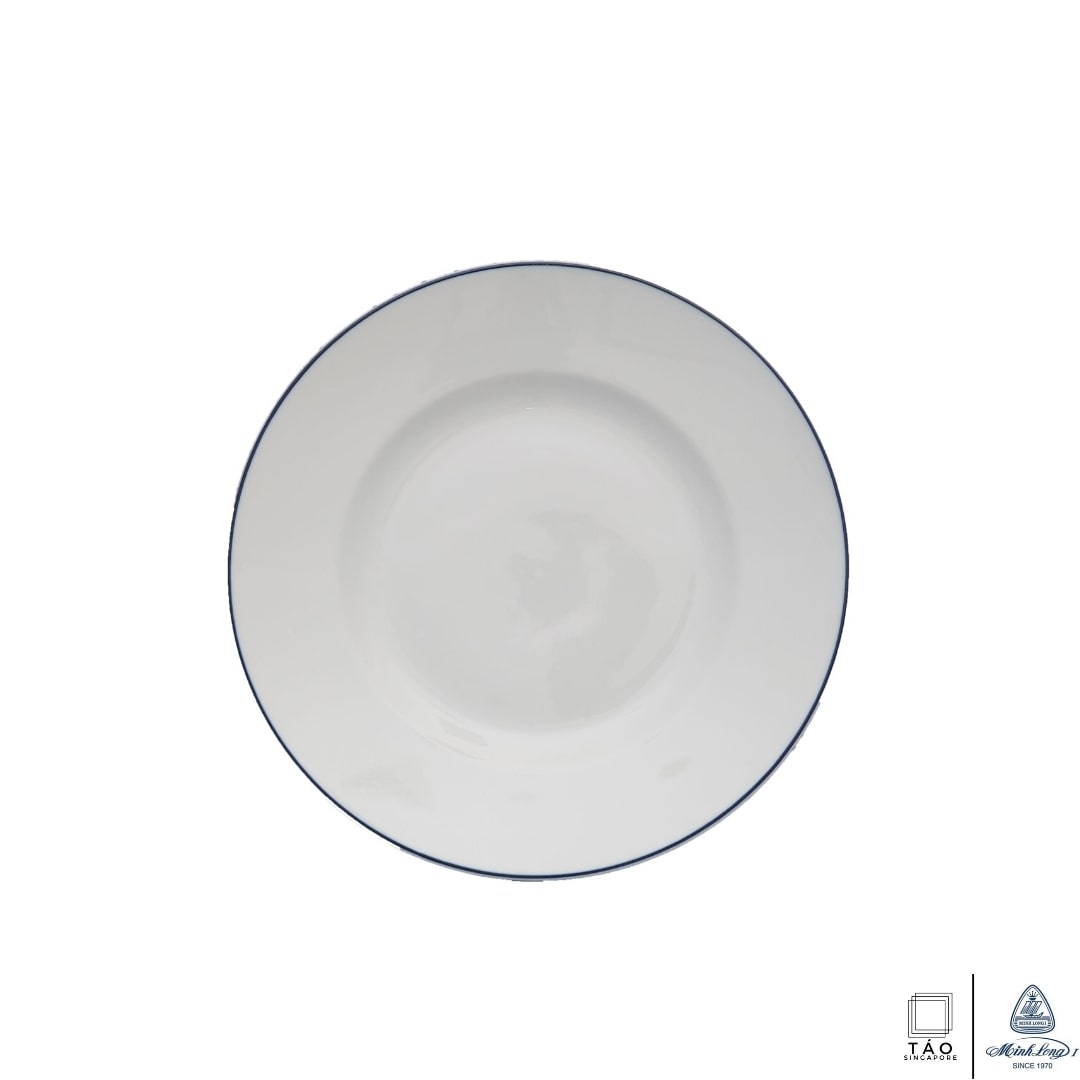 Blue Line: Flat Round Plate 20cm (Minh Long I)