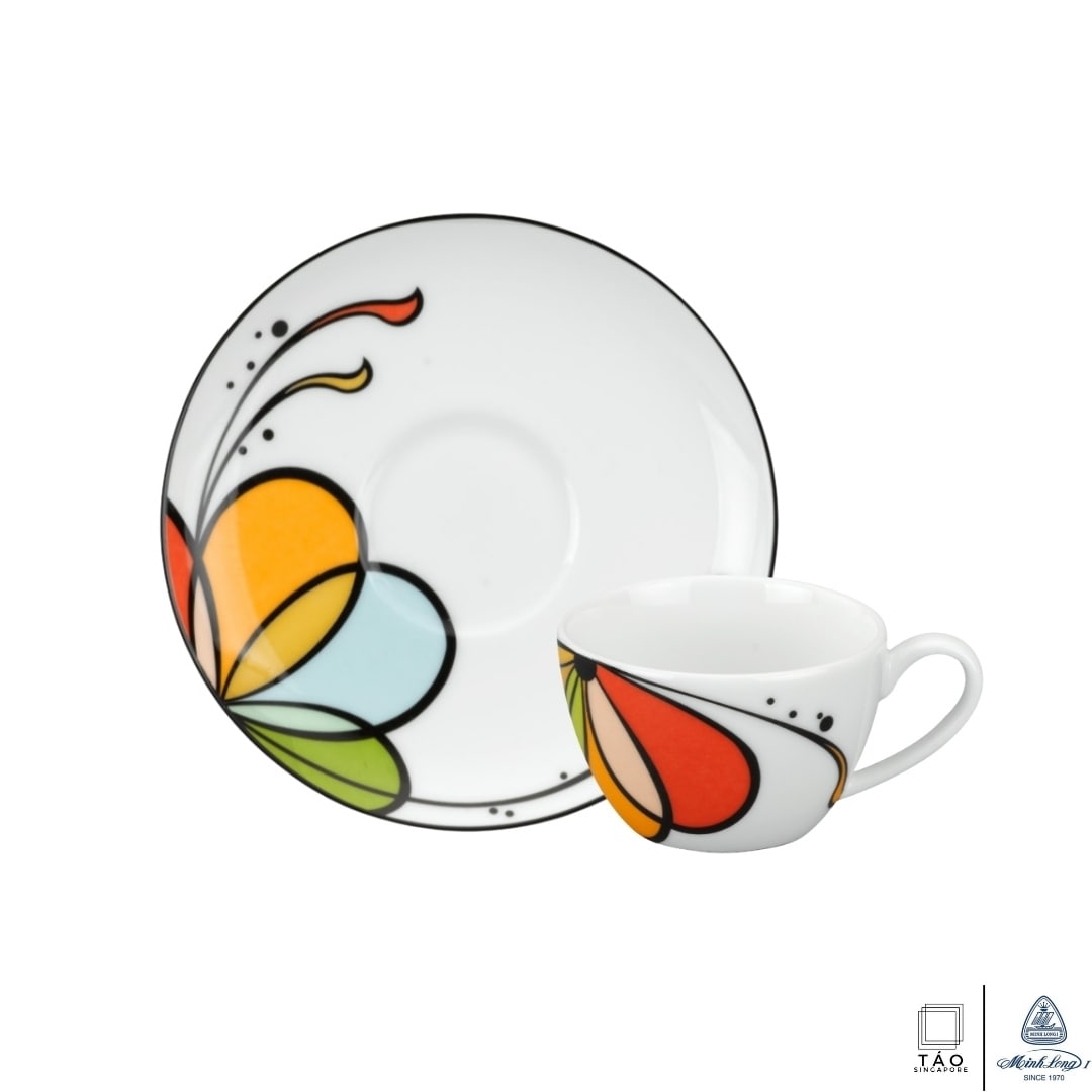 Balloon: Teacup 0.1L + Teacup Saucer 12.5cm (Minh Long I)