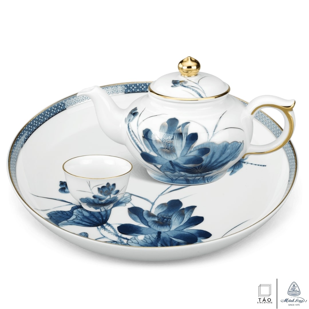 Golden Lotus: Teapot Set (Minh Long I)
