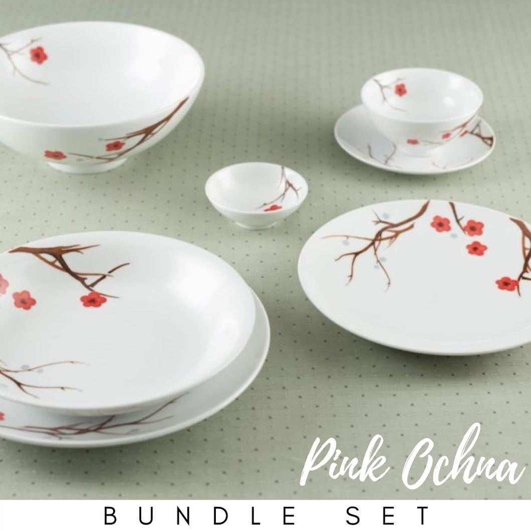 TAO Singapore: Minh Long I - Pink Ochna Tableware Collection Bundle Set
