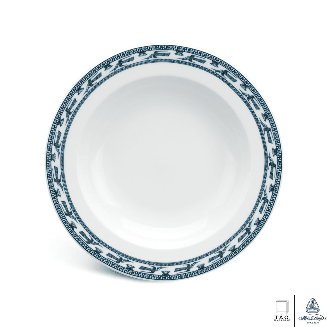 Annam Bird: Deep Soup Plate 23cm (Minh Long I)