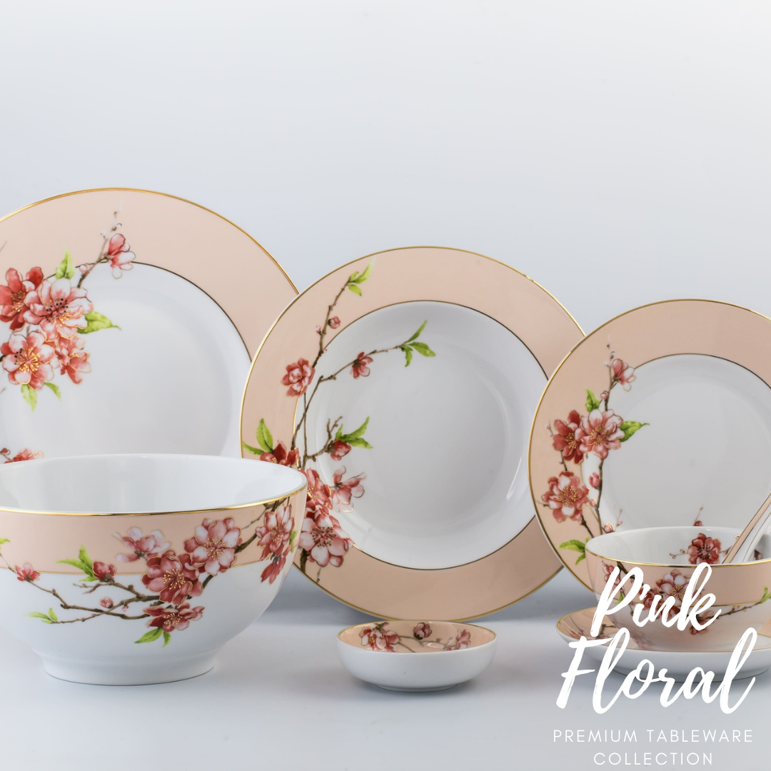 TAO Singapore: Minh Long I - Pink Floral Tableware Collection